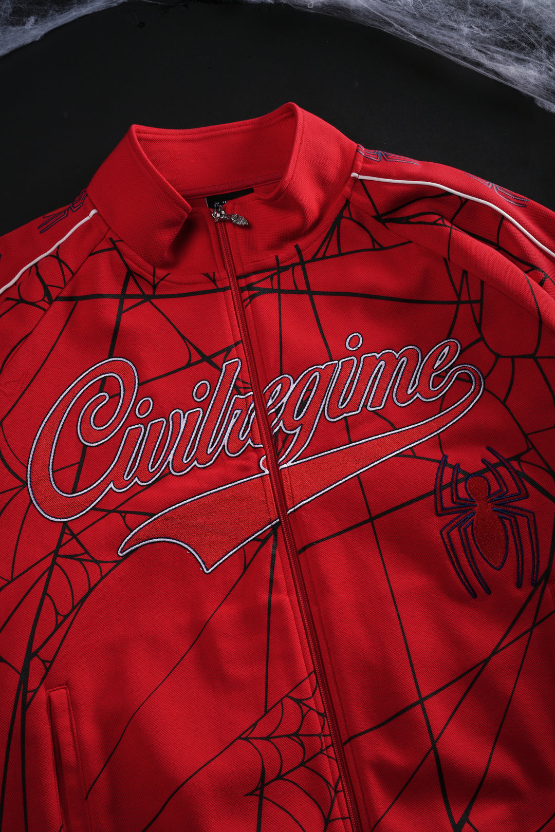 Spider Chaos Civil Track Jacket in E-Red