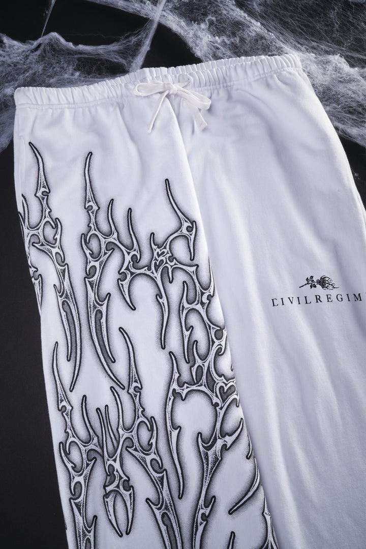 Nightfall Lounger Sweat Pants in White