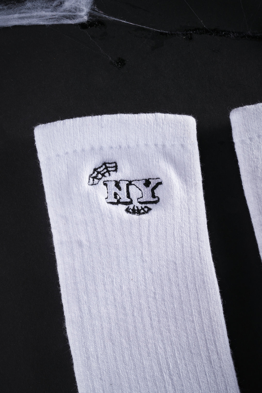 NY Tag Socks in White