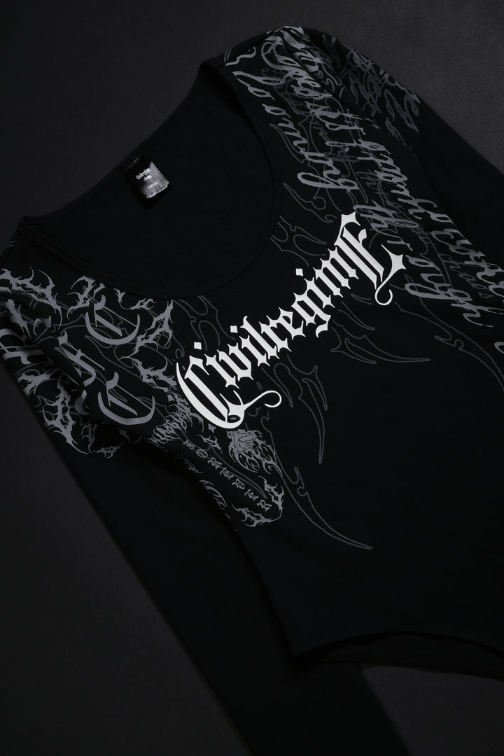 Embodiment Of Perfection Pookie L/S Bodysuit in Black