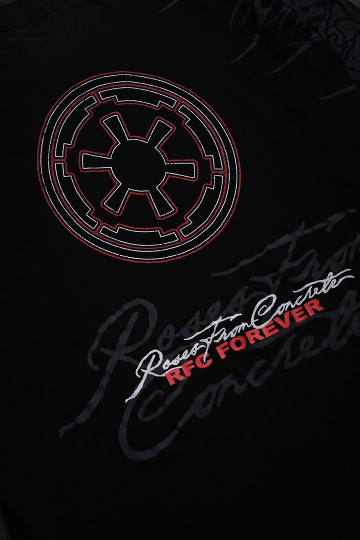 Rise From The Ashes American Classic Oversized Tee in Vintage Black