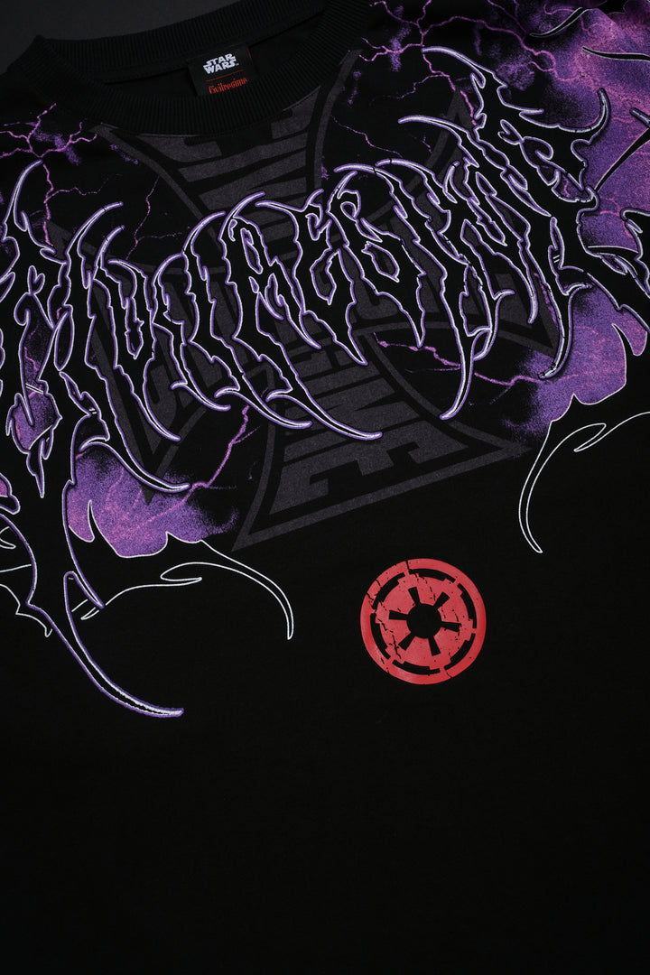 Vader's Darkside "Side By Side" 199X Oversized Tee in Black