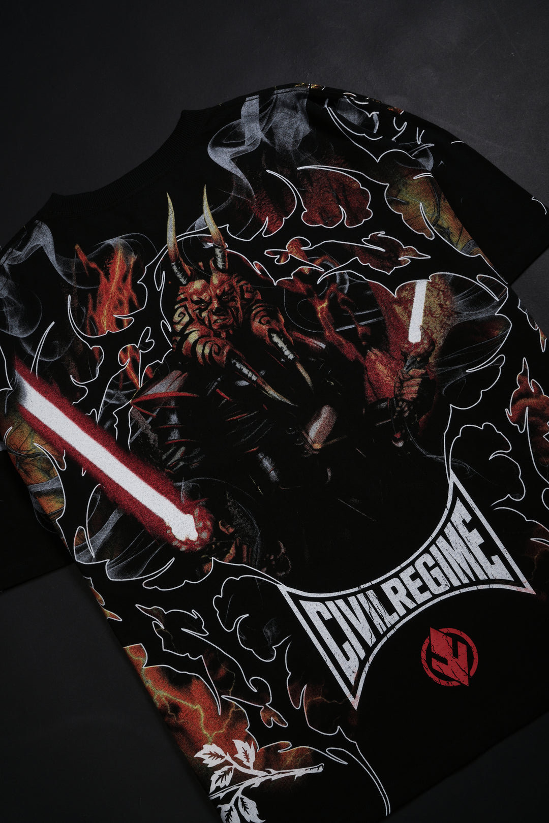 Wyrlok's Darkside "Side By Side" 199X Oversized Tee in Black