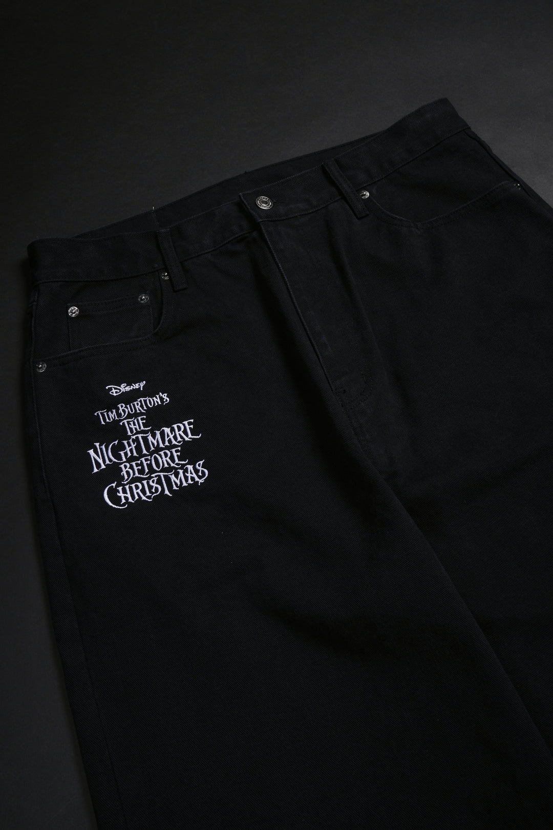 Pumpkin Freight Raw Denim Jeans in Black/Hallow Orange