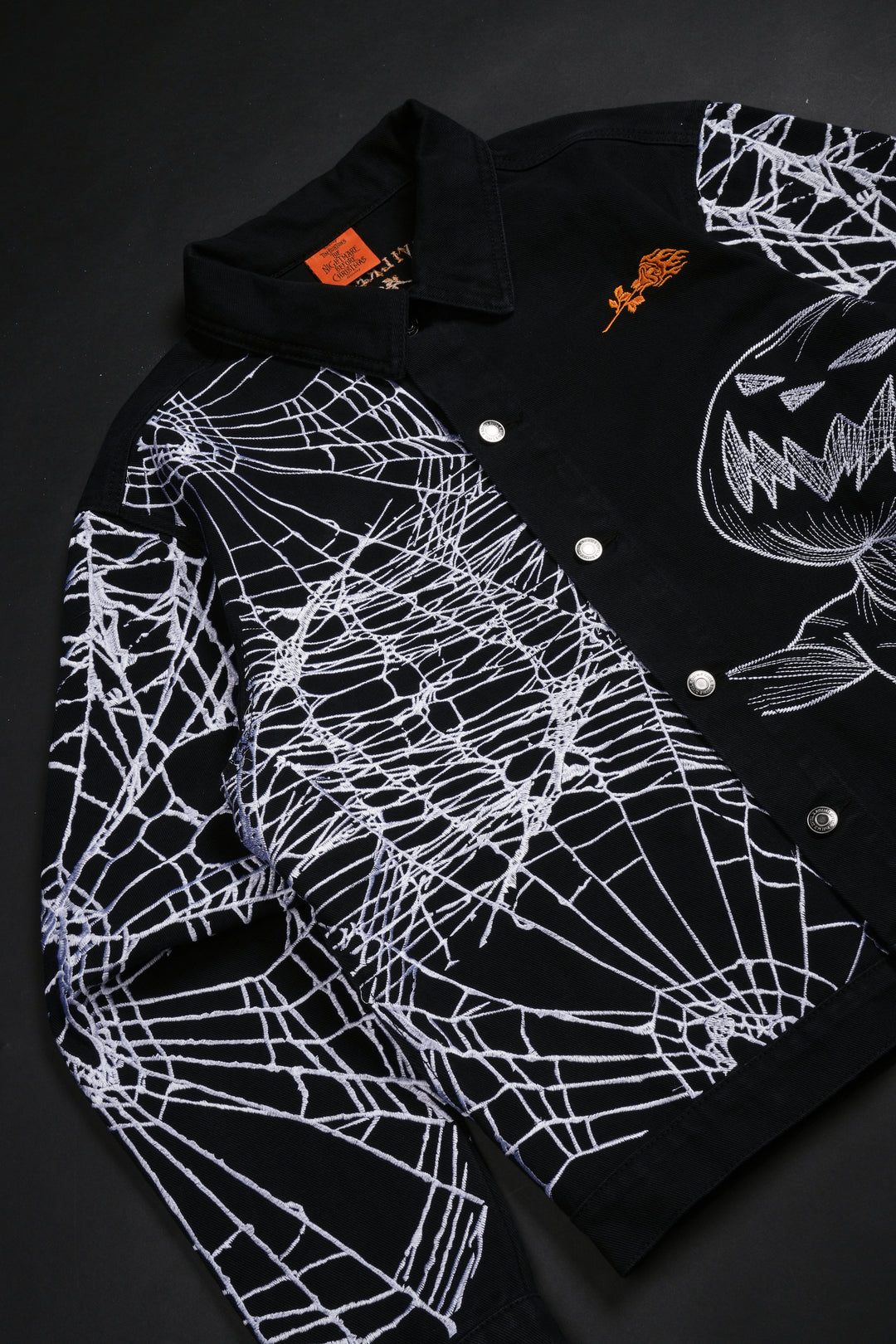 Pumpkin Freight Raw Denim Jacket in Black