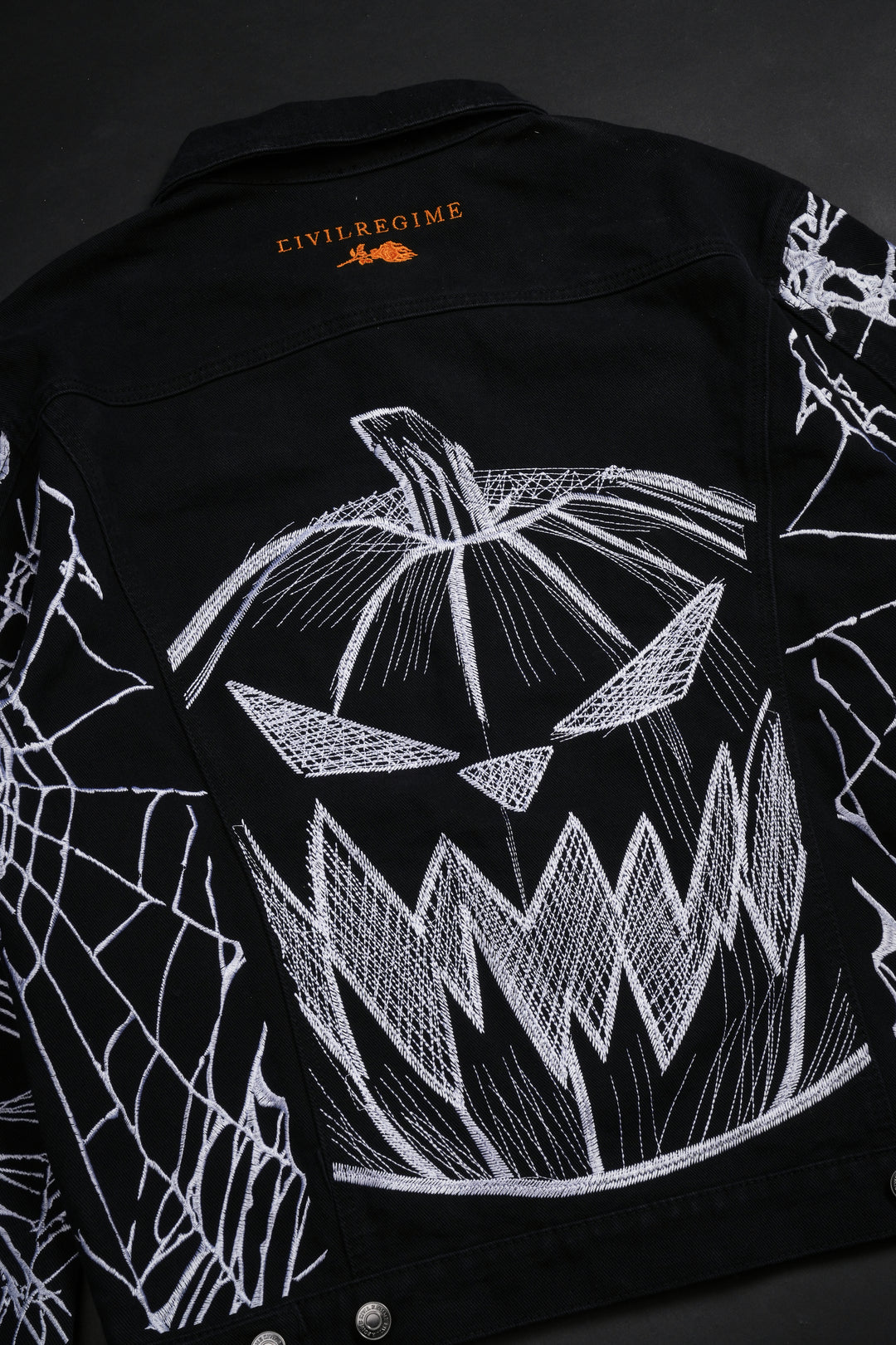 Pumpkin Freight Raw Denim Jacket in Black