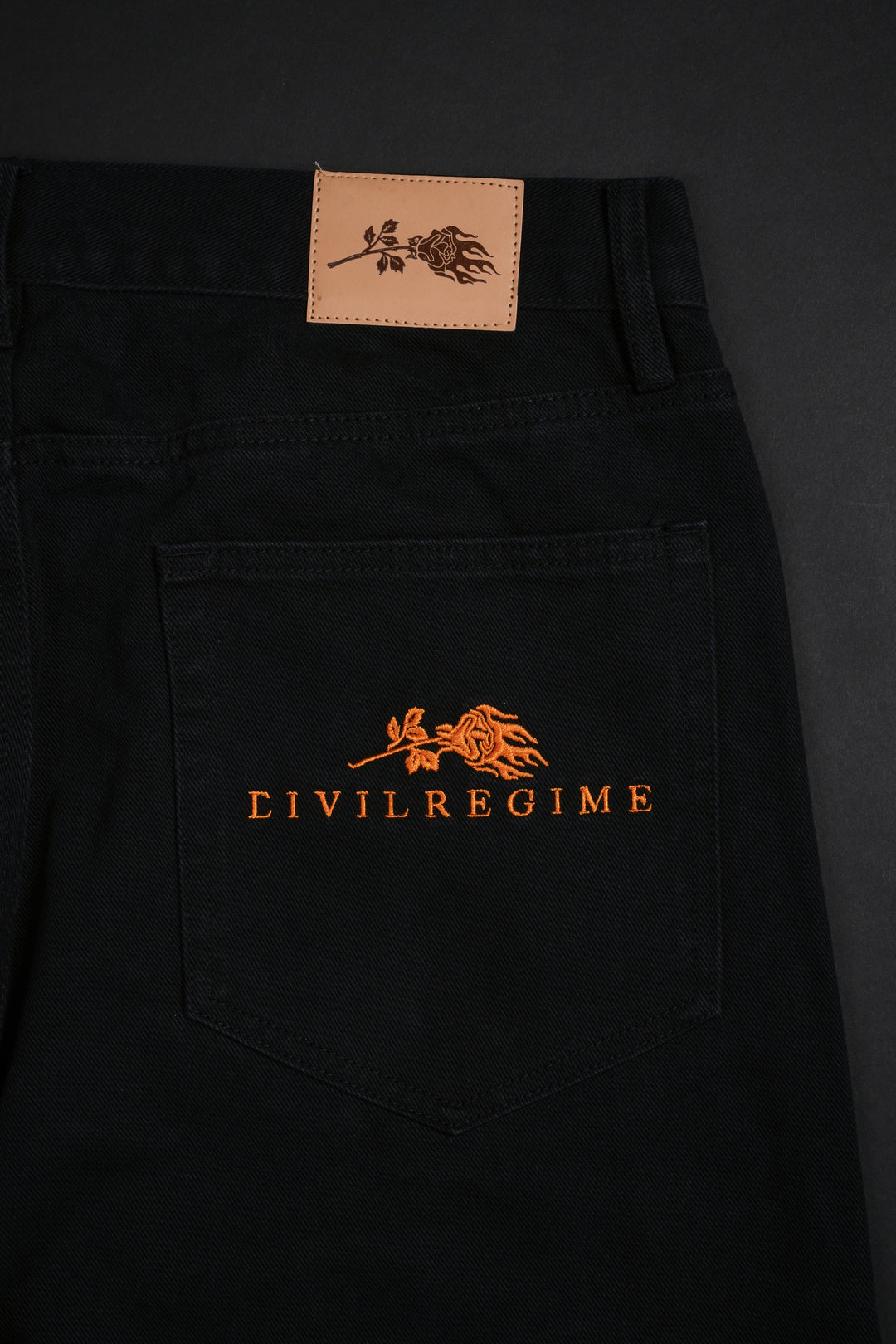 Pumpkin Freight Raw Denim Jeans in Black