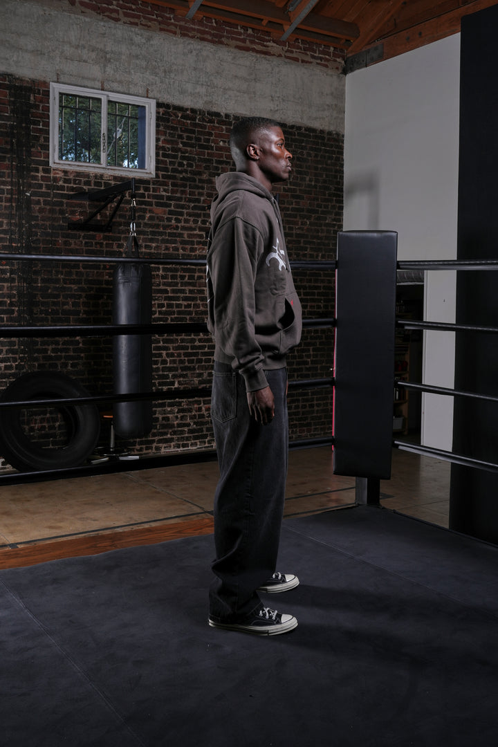 Chaos Reigns Regime Hoodie in Vintage Black