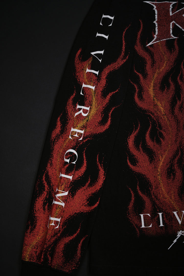 Inferno Monster Midnight L/S Tee in Black