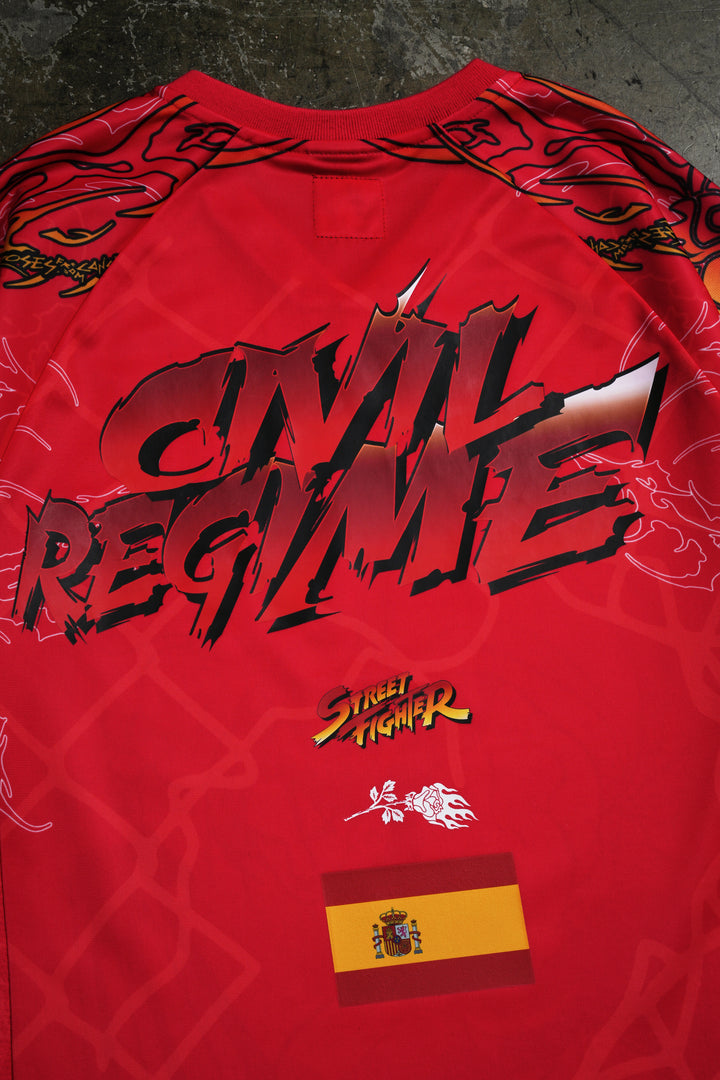 Masked Narcissistic Classic Soccer Jersey in Red