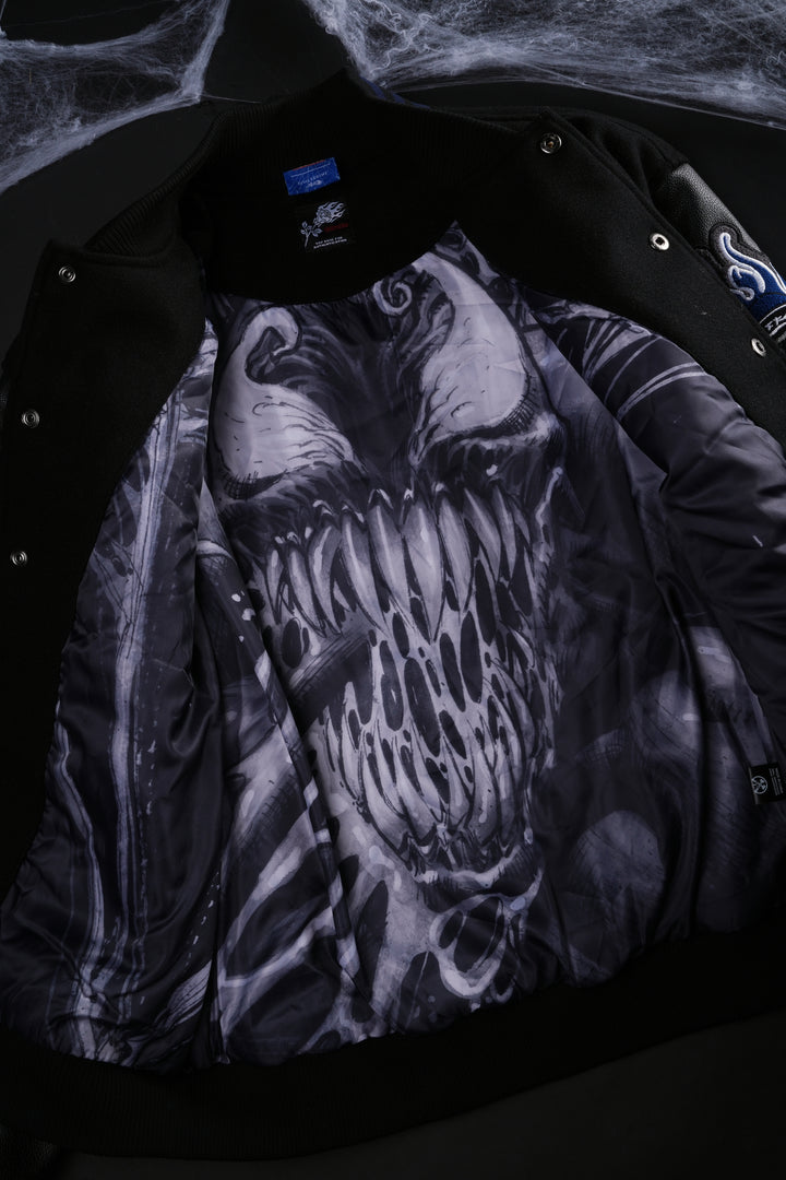 We Are Chaos Letterman Jacket in Black