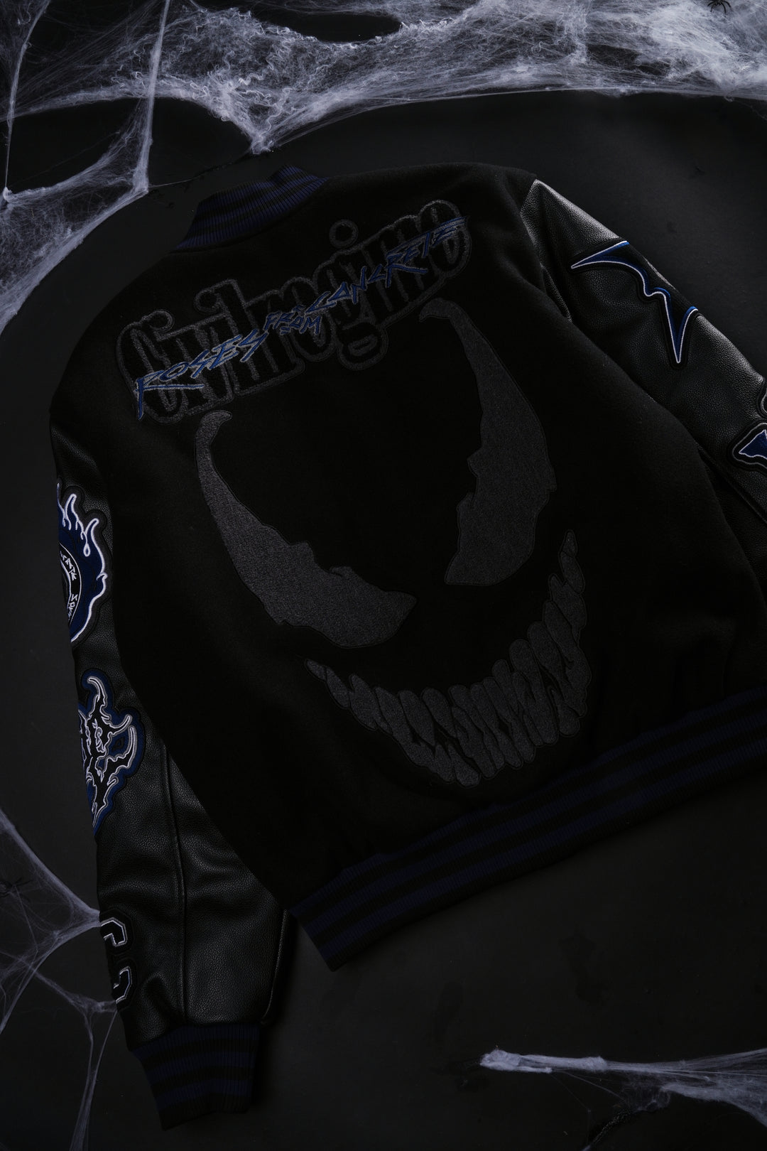 We Are Chaos Letterman Jacket in Black
