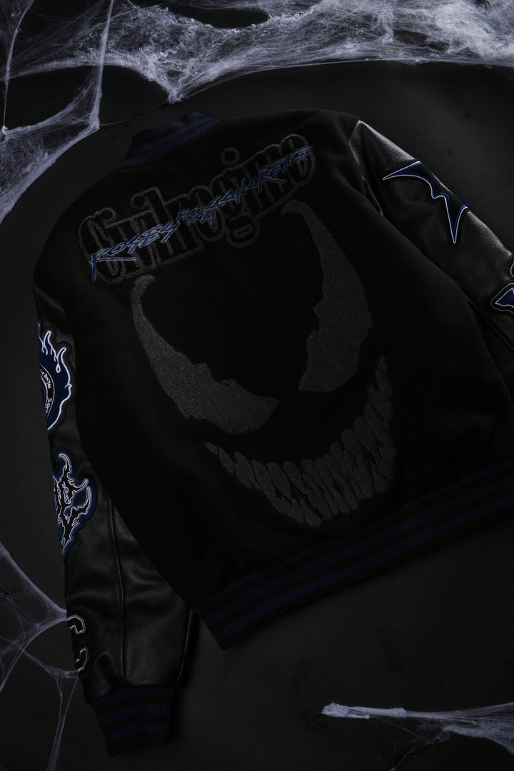 We Are Chaos Letterman Jacket in Black