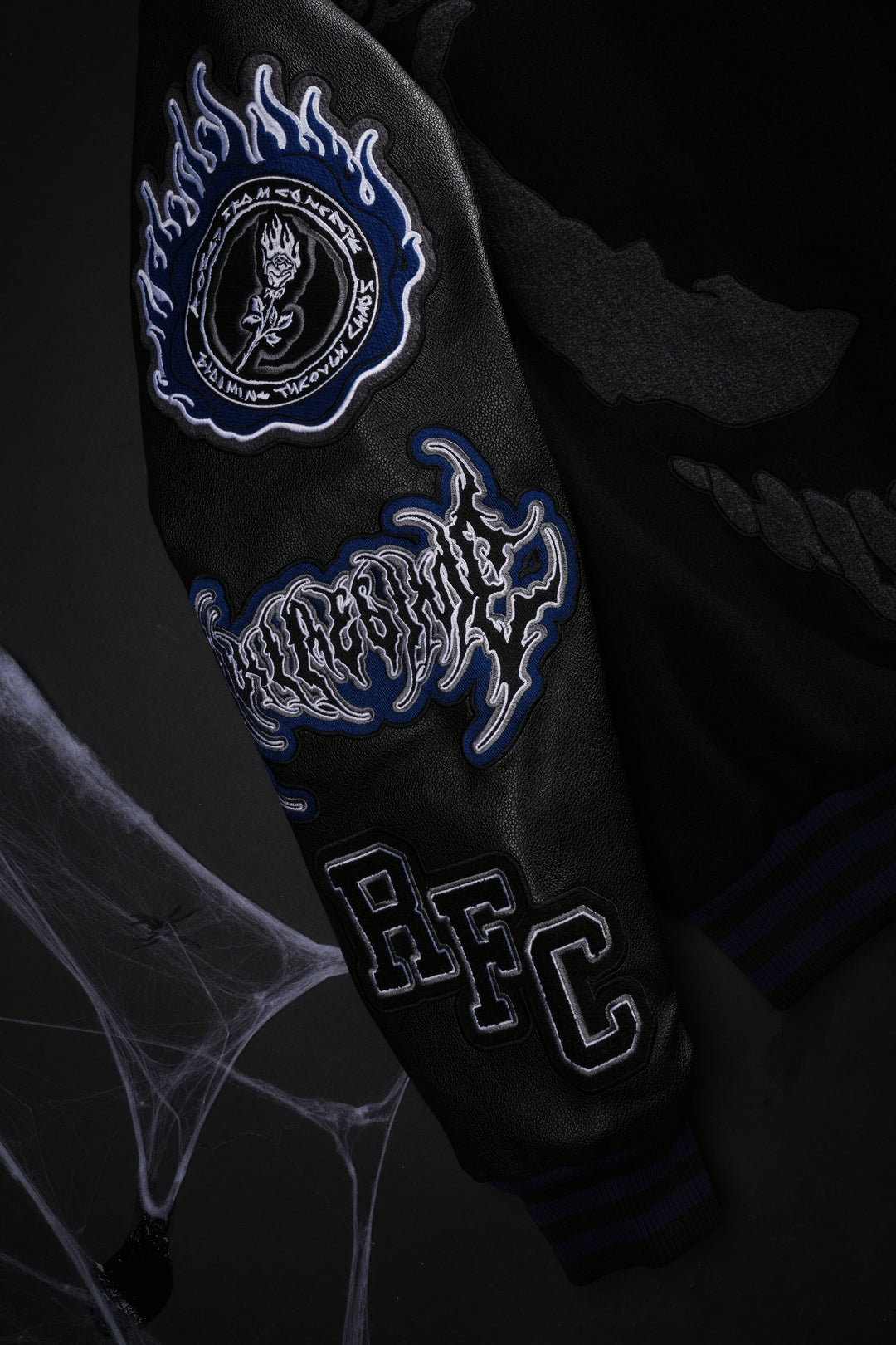 We Are Chaos Letterman Jacket in Black
