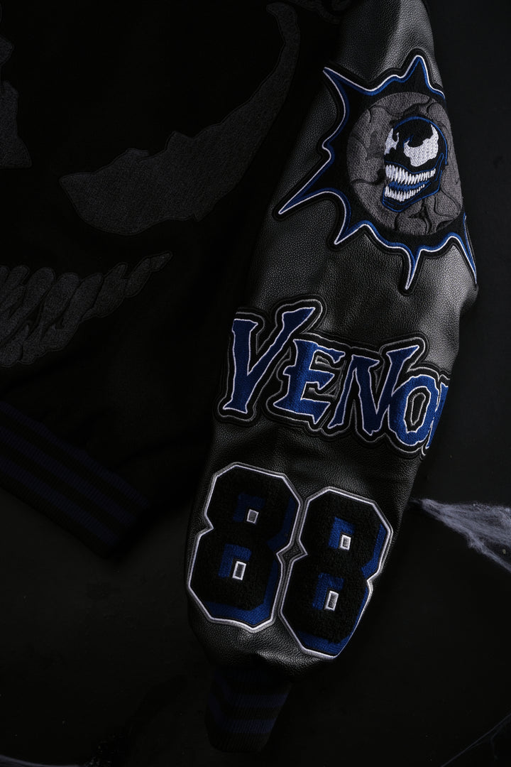 We Are Chaos Letterman Jacket in Black
