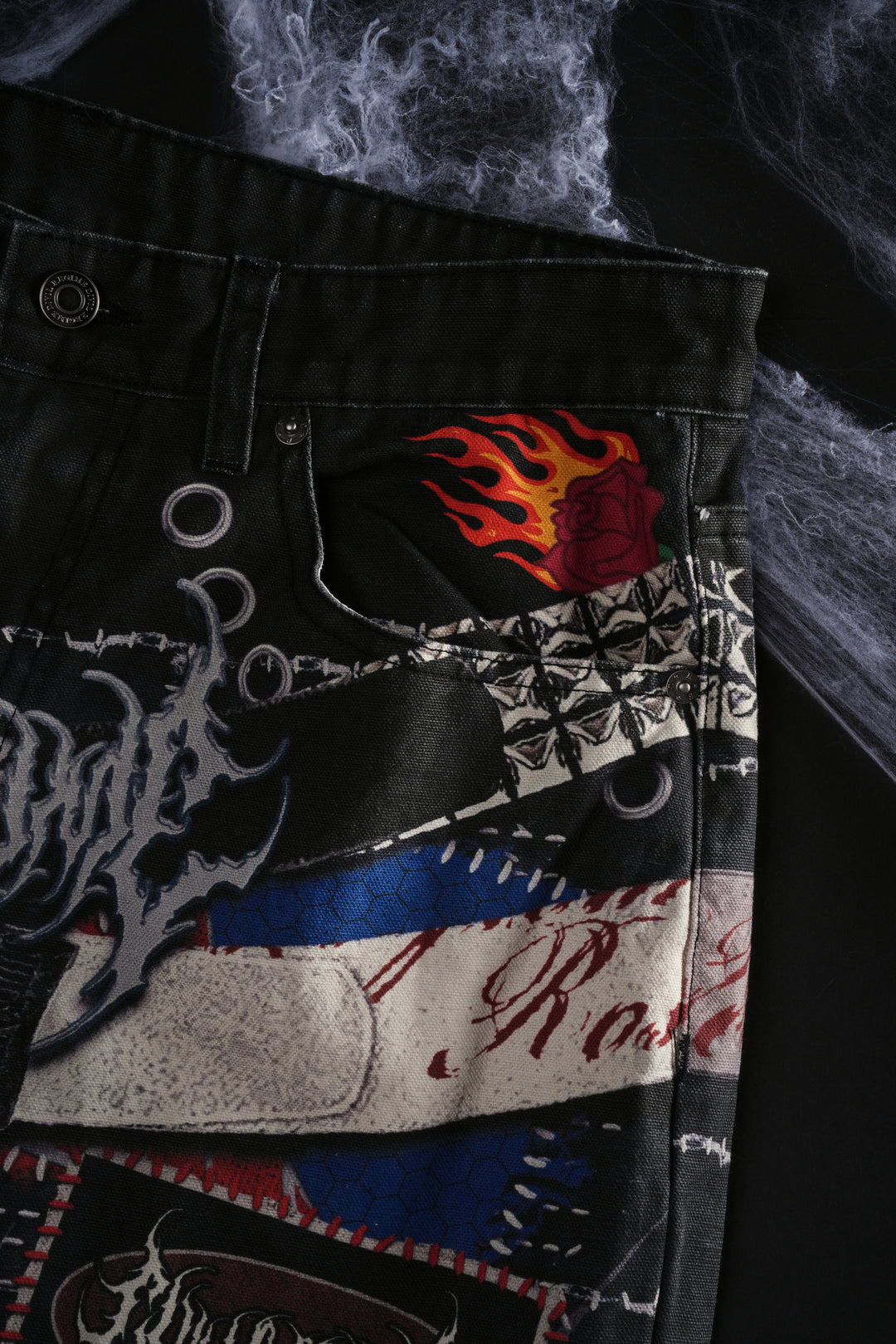 Krust Through Raw Baggy Pants in All Over Print