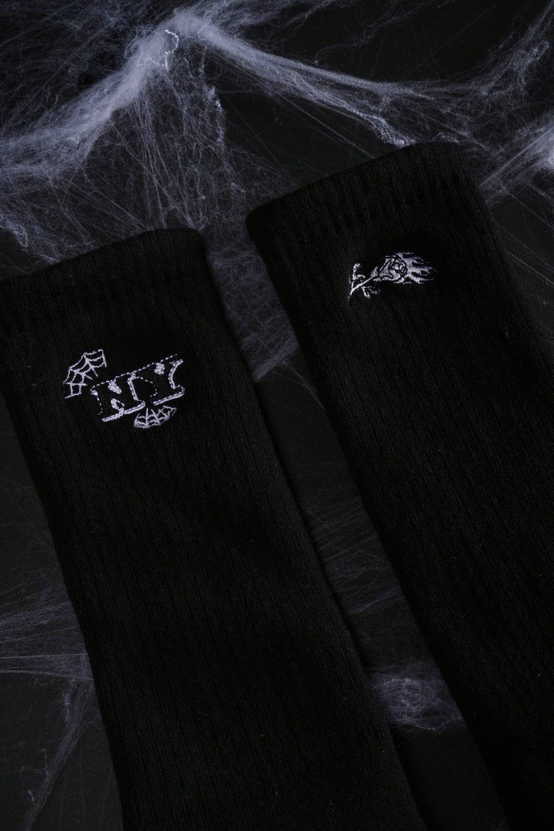 NY Tag Socks in Black