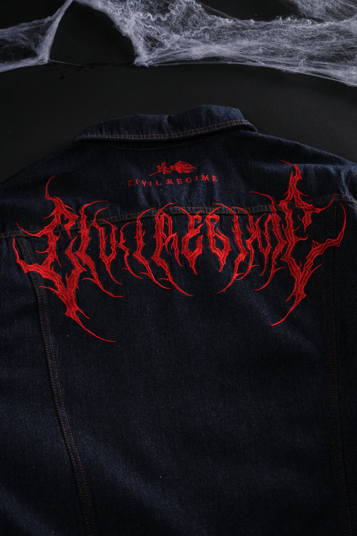Webs From Concrete Raw Denim Jacket in Denim Blue