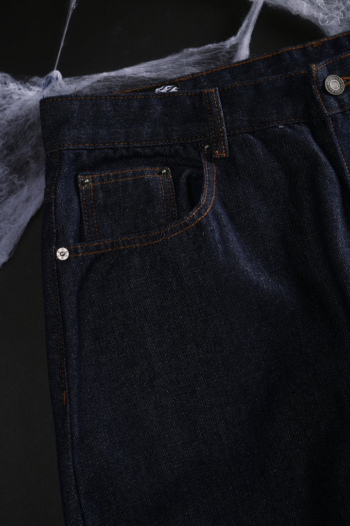 Webs From Concrete Raw Denim Jeans in Denim Blue