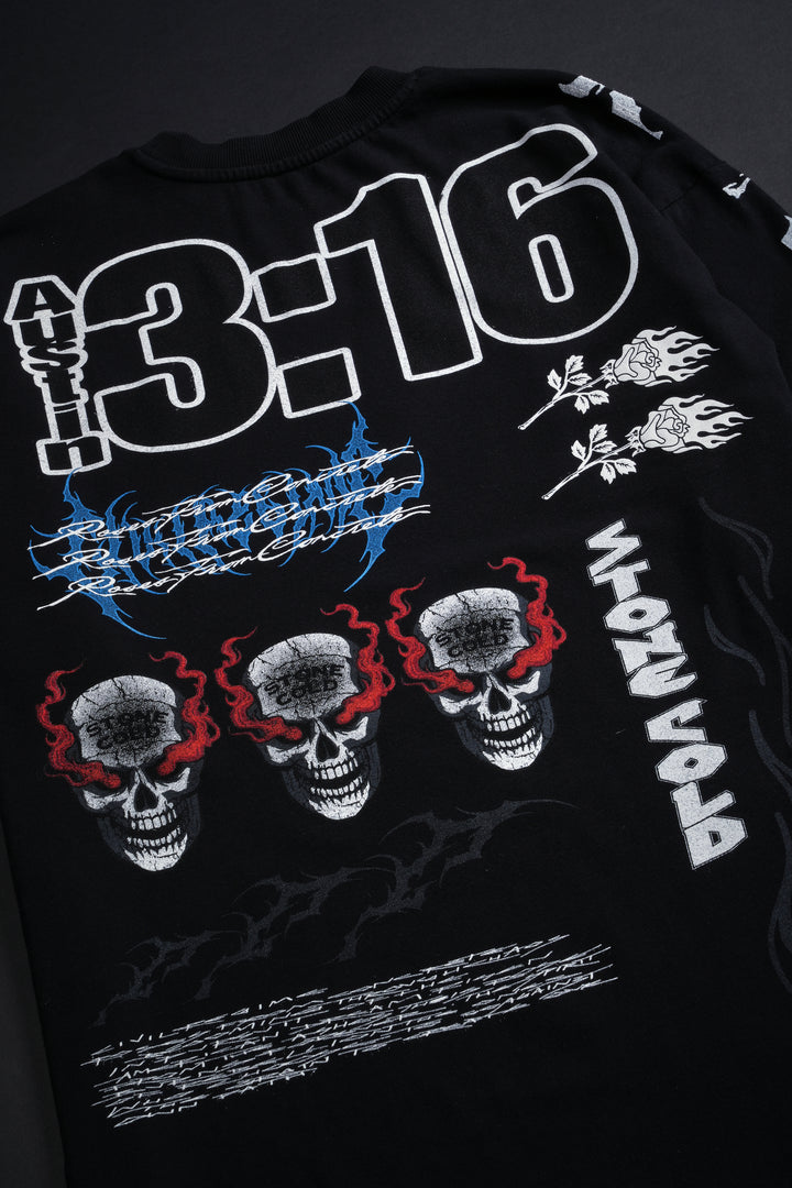 Raising Hell Part 2 American Classic Oversized Tee in Black