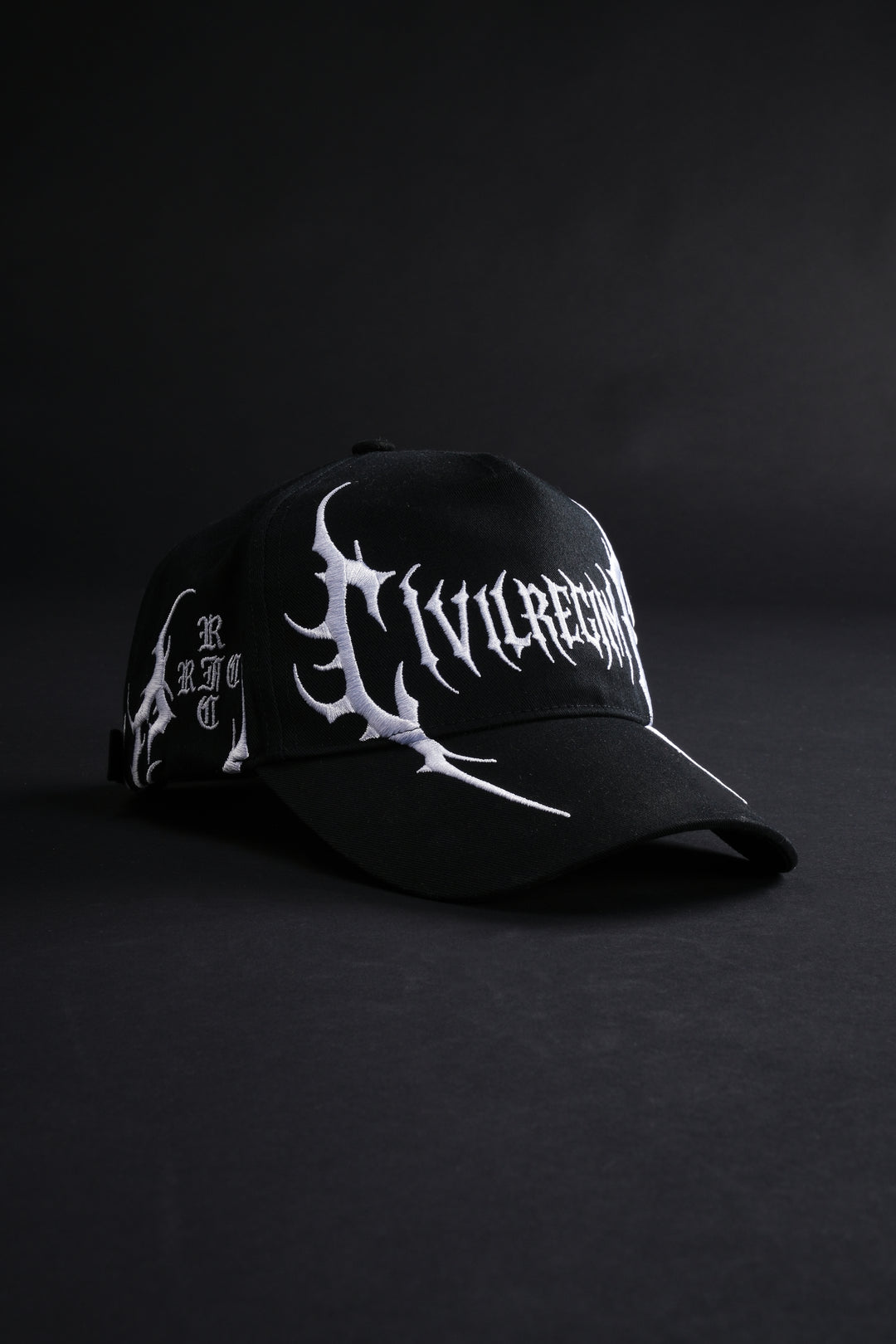 Night Crawler 5 Panel Snapback Hat in Black