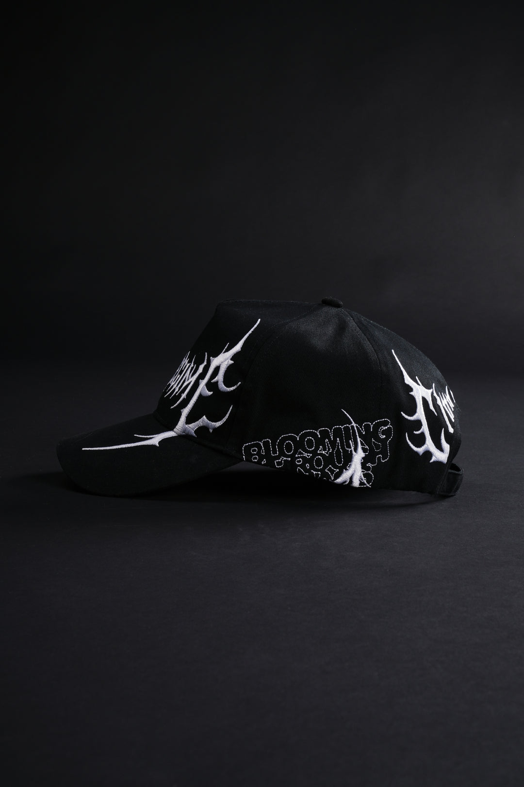 Night Crawler 5 Panel Snapback Hat in Black
