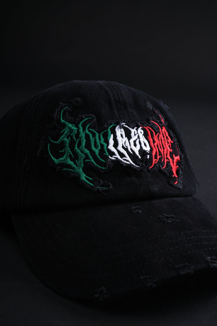 Civil Hesh Piereced Heritage Dad Hat in Black