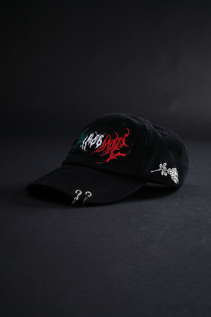 Civil Hesh Piereced Heritage Dad Hat in Black