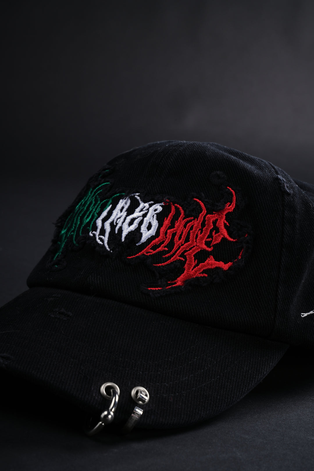 Civil Hesh Piereced Heritage Dad Hat in Black