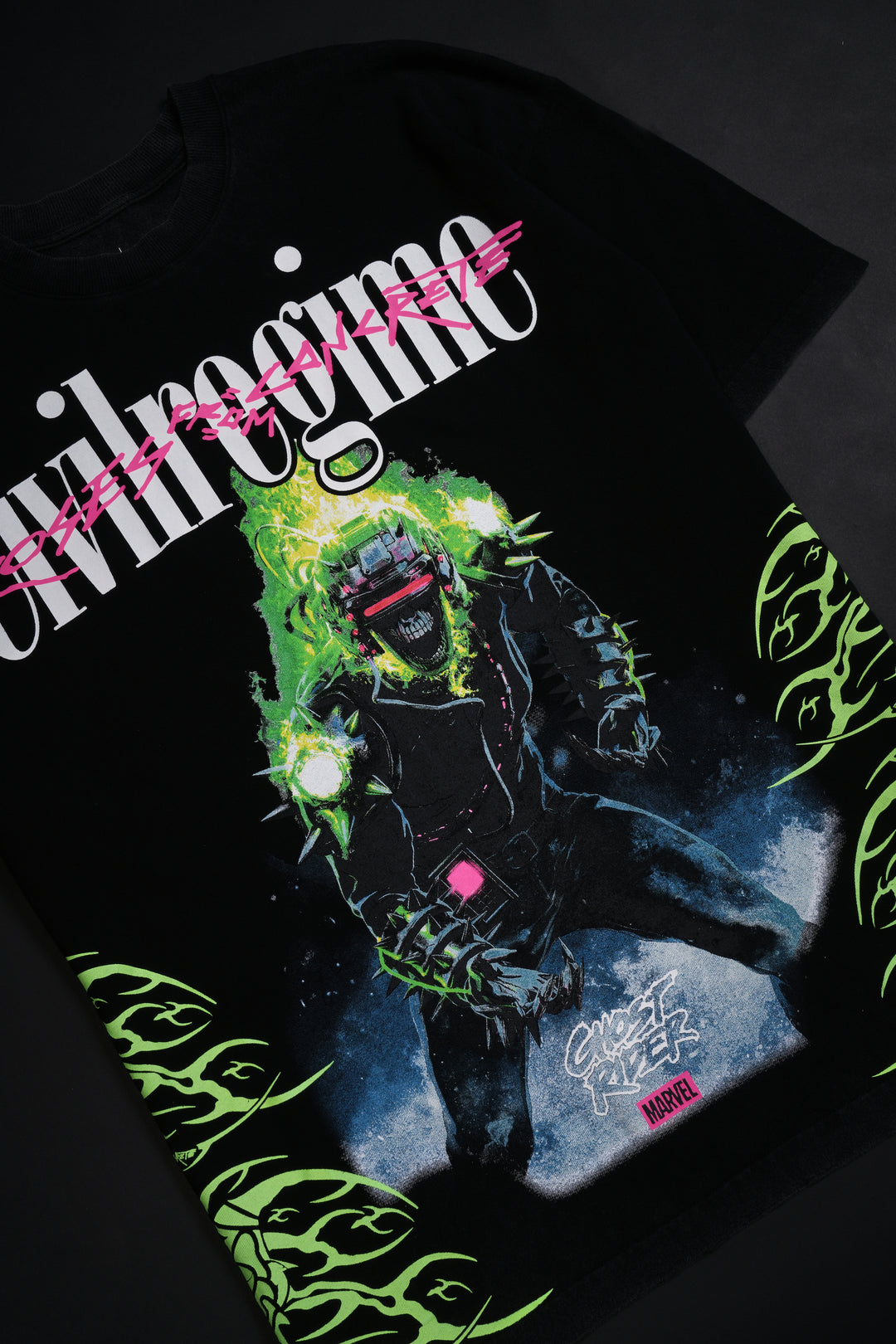 Ghost Rider American Classic Oversized Tee in Vintage Black