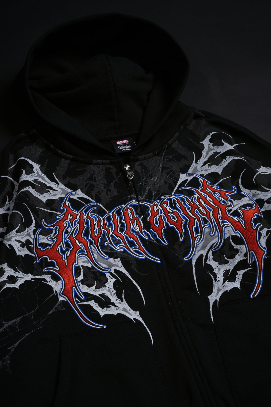 Spiderman And Me Civil Zip Up Hoodie in Black