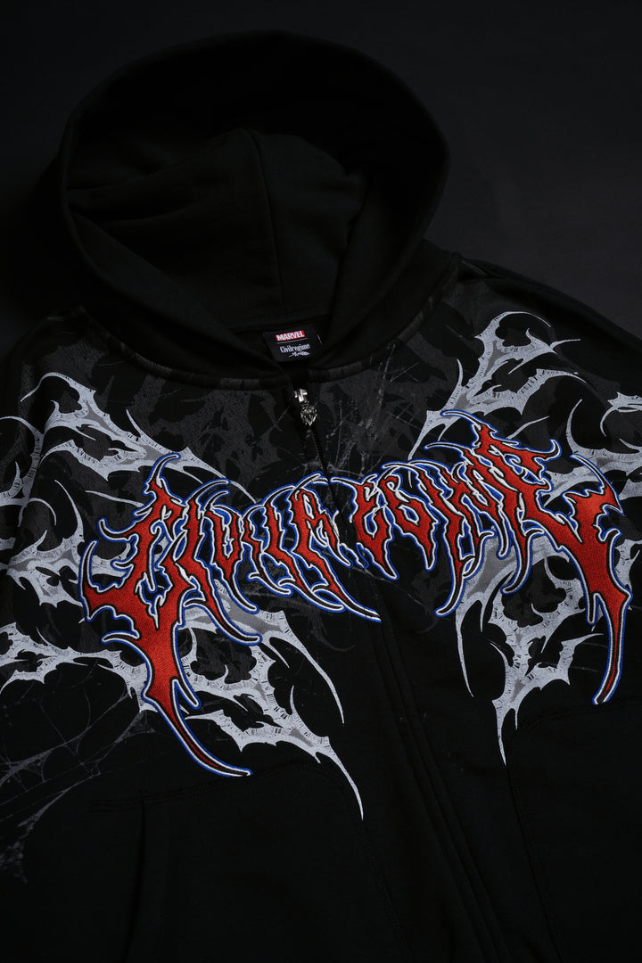 Spiderman And Me Civil Zip Up Hoodie in Black