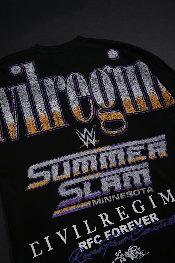 Summer Slam Chaos American Classic Oversized Tee in Black