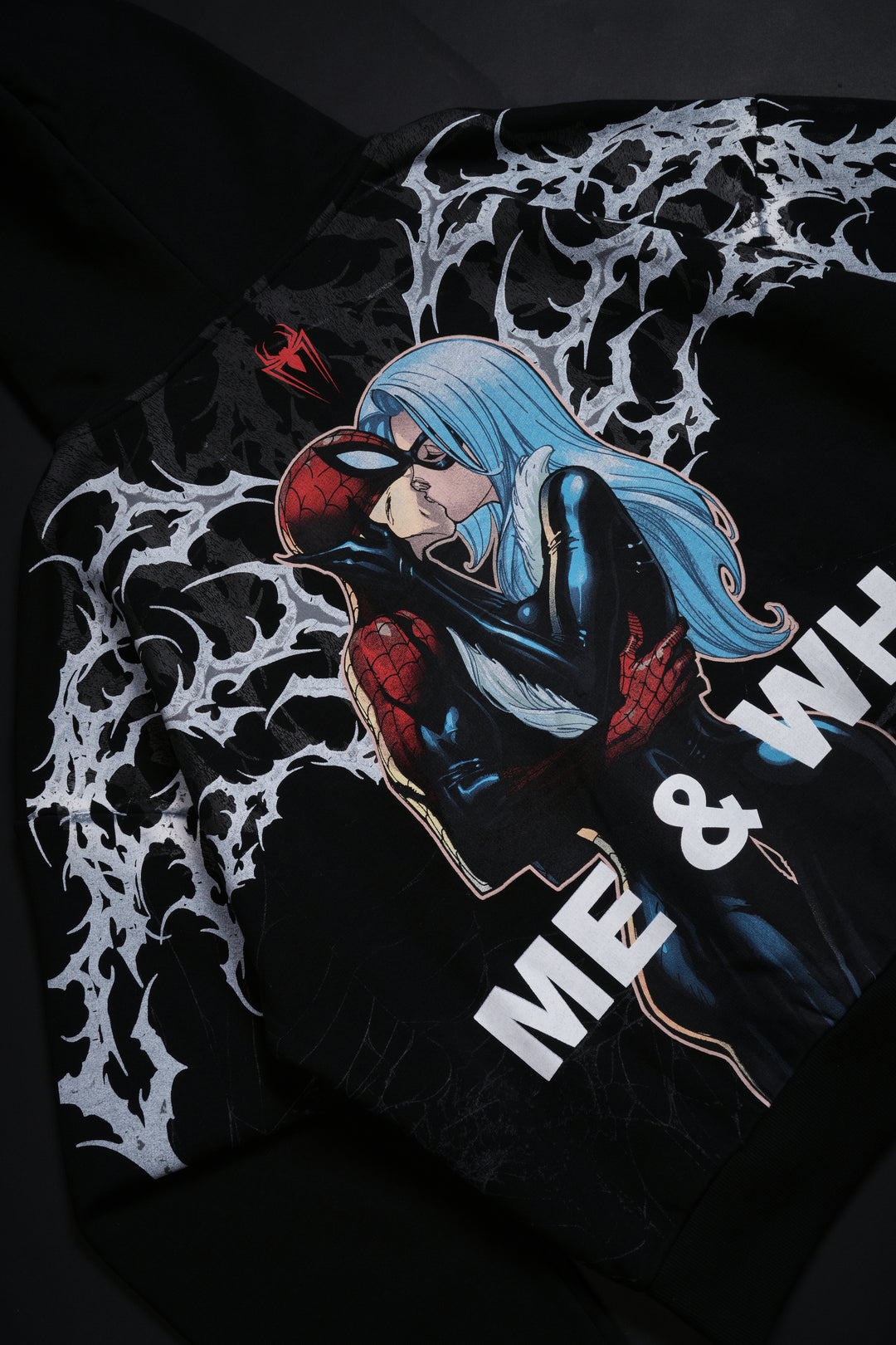 Spiderman And Me Civil Zip Up Hoodie in Black