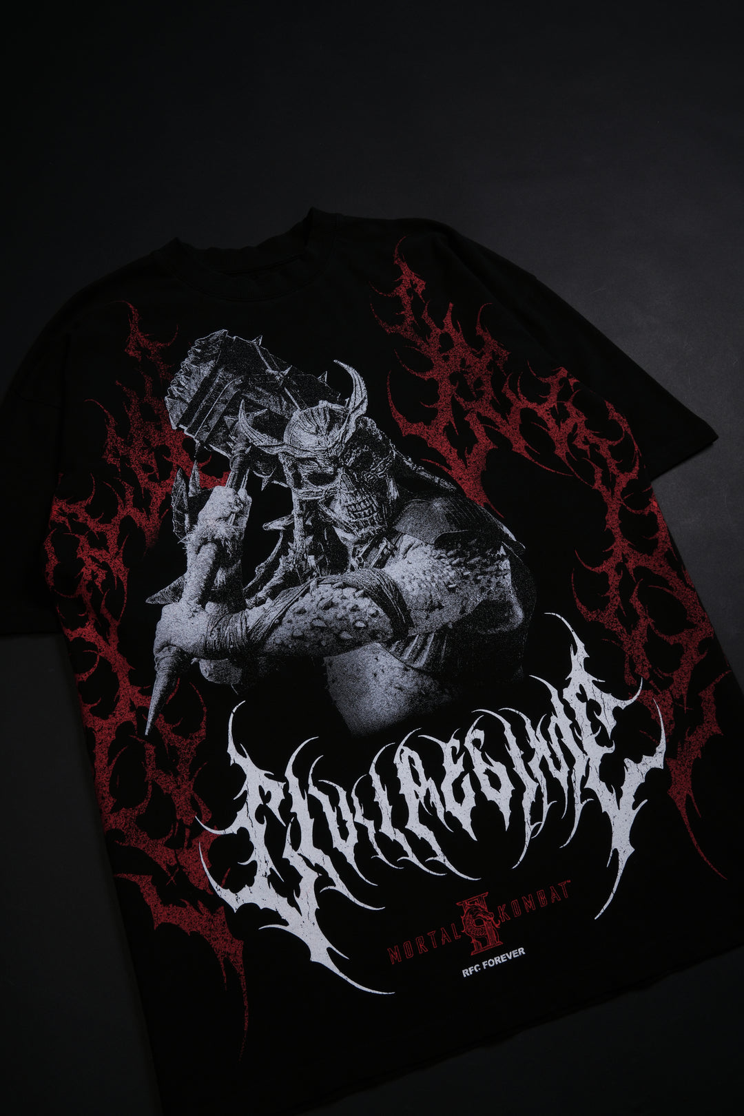 Shao Flames American Classic Oversized Tee in Black