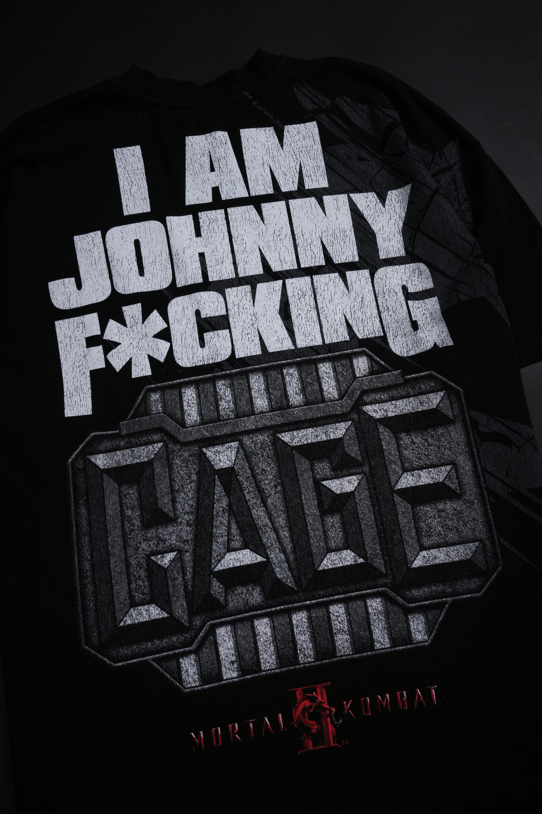 I Am Johnny Cage American Classic Oversized Tee in Black