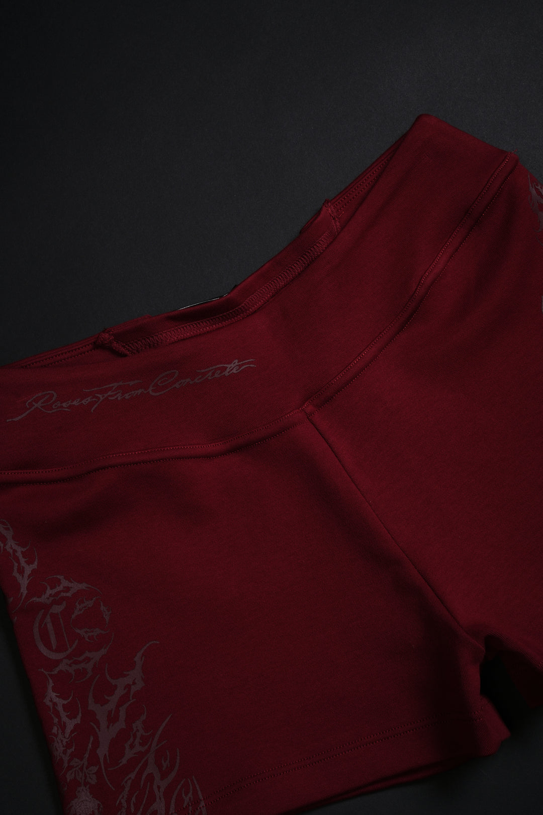 Rose Amore Laced Up Rose Shorts in Radiant Red