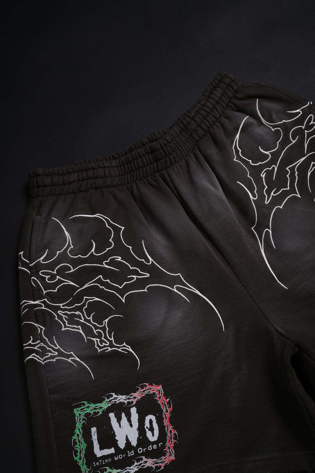 LWO x Civil Thorns Baggy Shorts in Spray Wash Brown