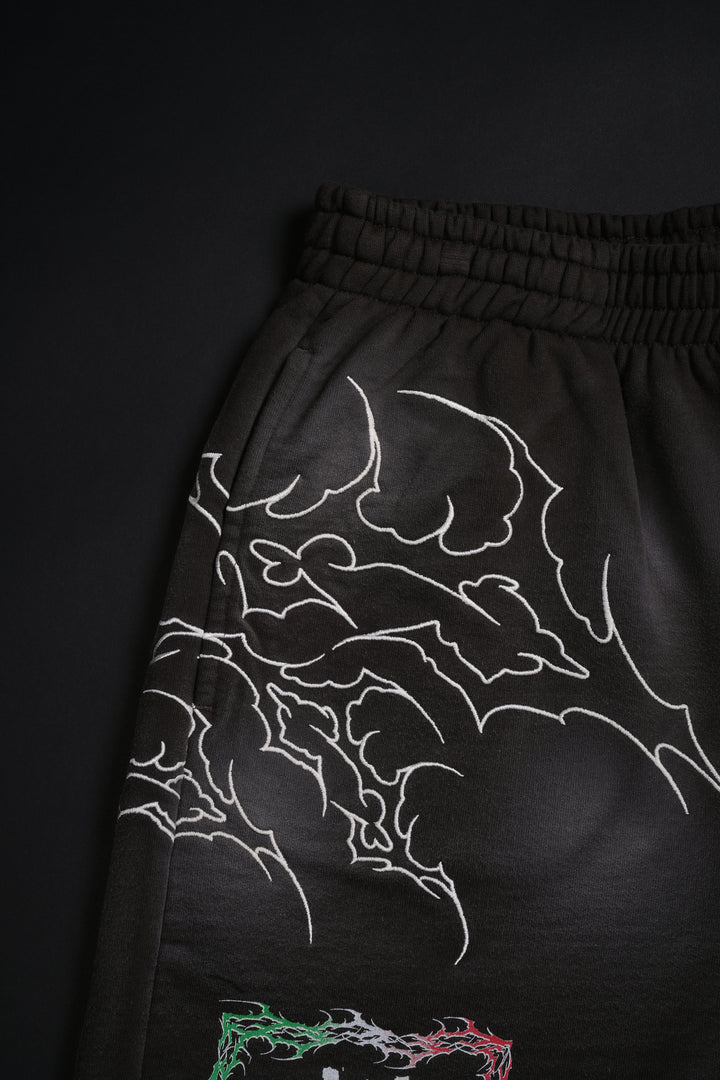 LWO x Civil Thorns Baggy Shorts in Spray Wash Brown