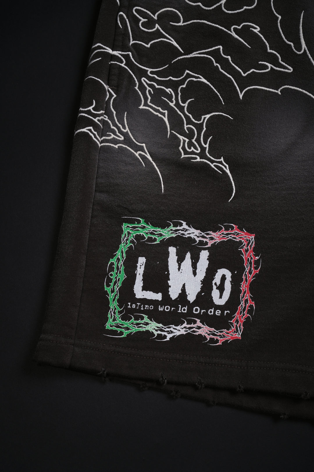 LWO x Civil Thorns Baggy Shorts in Spray Wash Brown