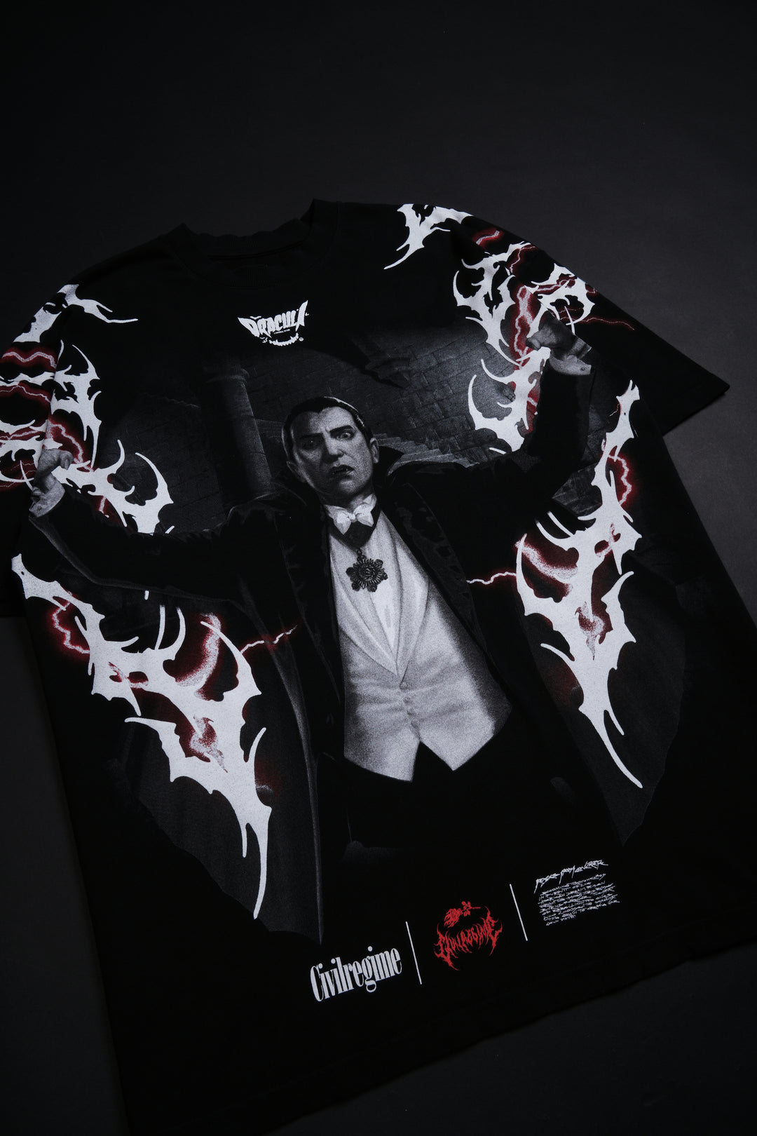 Dracula American Classic Oversized Tee in Black