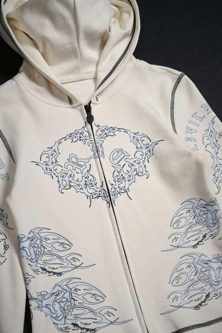 Ghost Rose Pookie Zip Up Hoodie in Butter