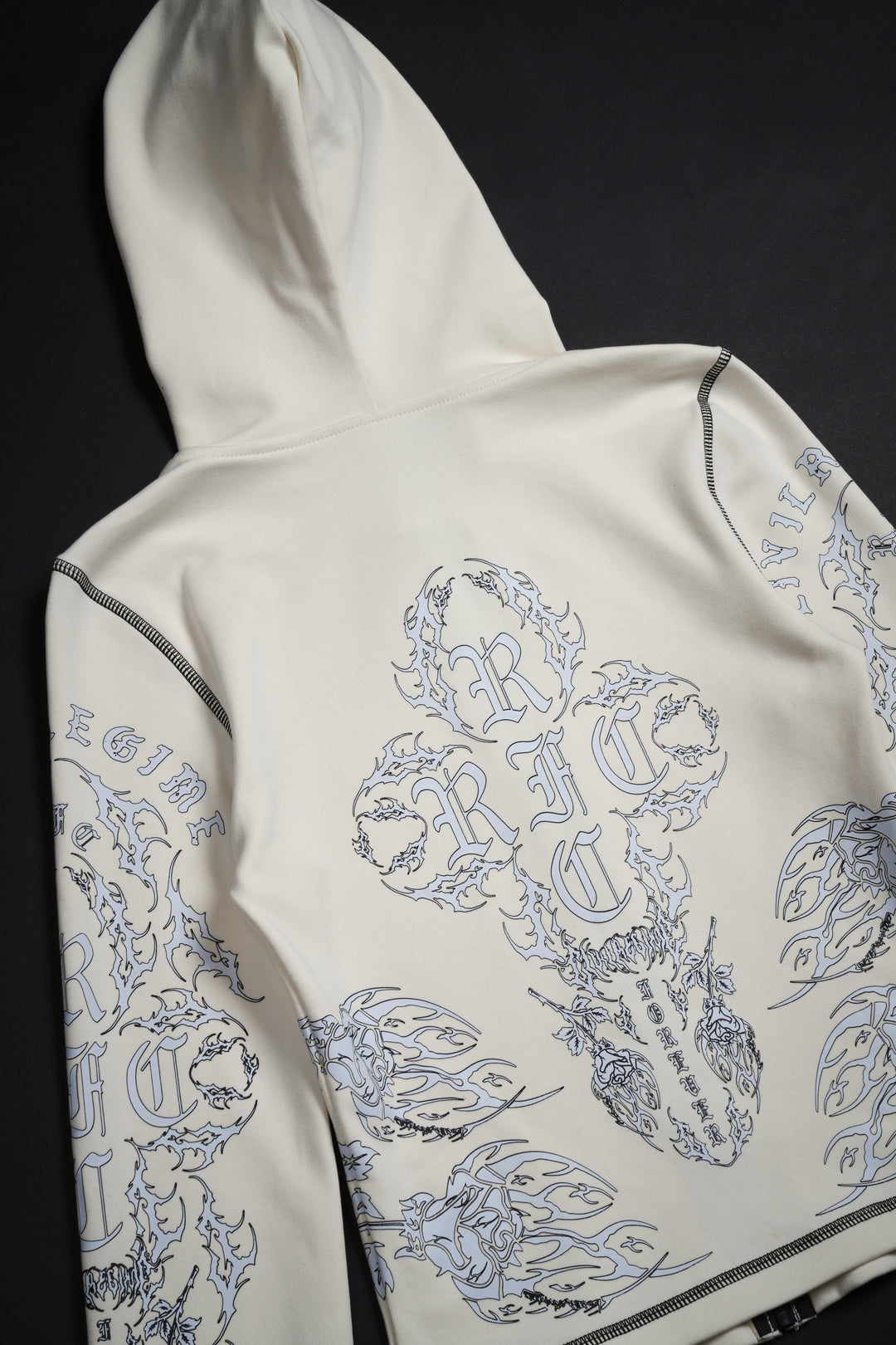 Ghost Rose Pookie Zip Up Hoodie in Butter