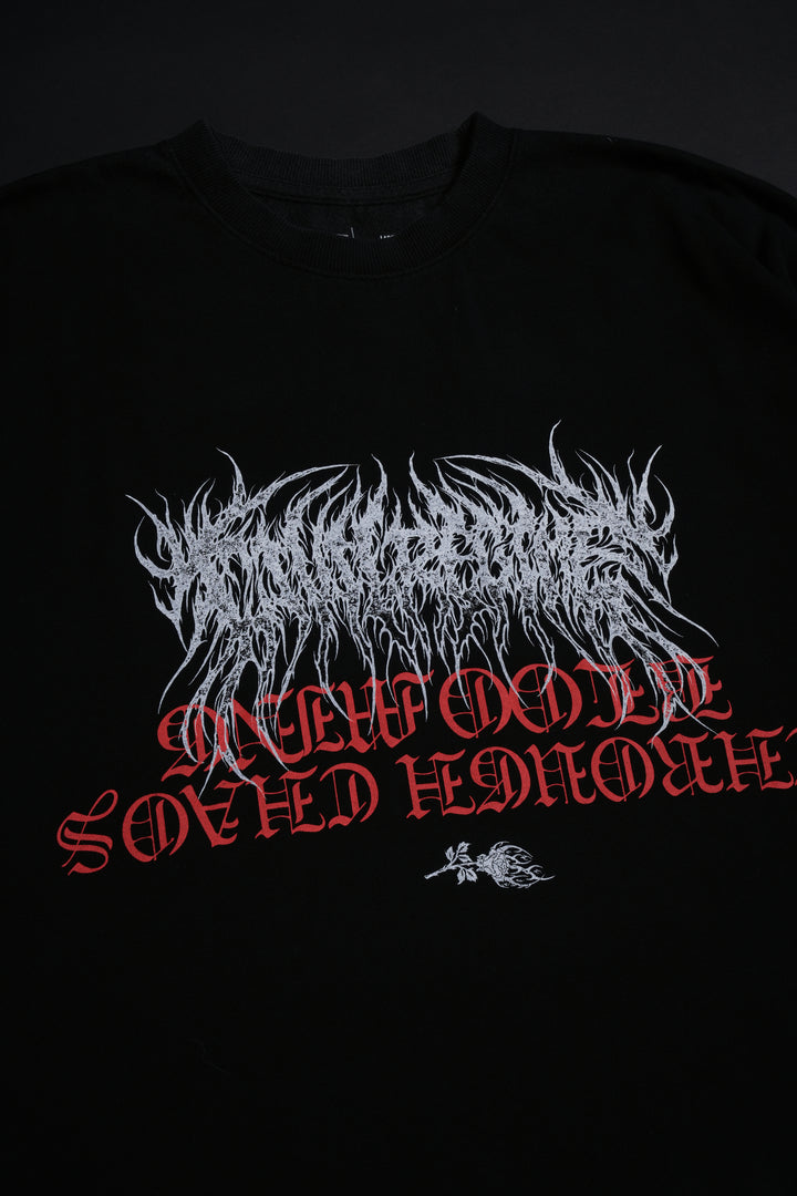 Blood Of Enemies American Classic Oversized Tee in Vintage Black