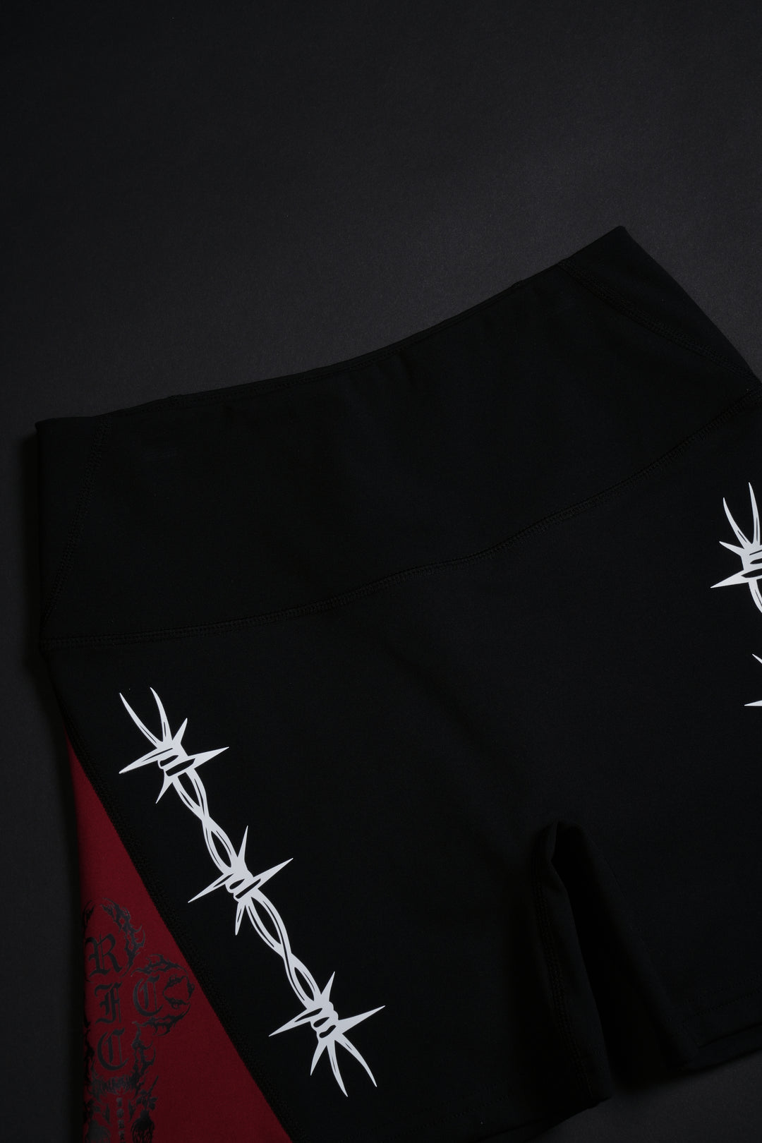 No Mercy Nahstia Energy Shorts in Black/Red