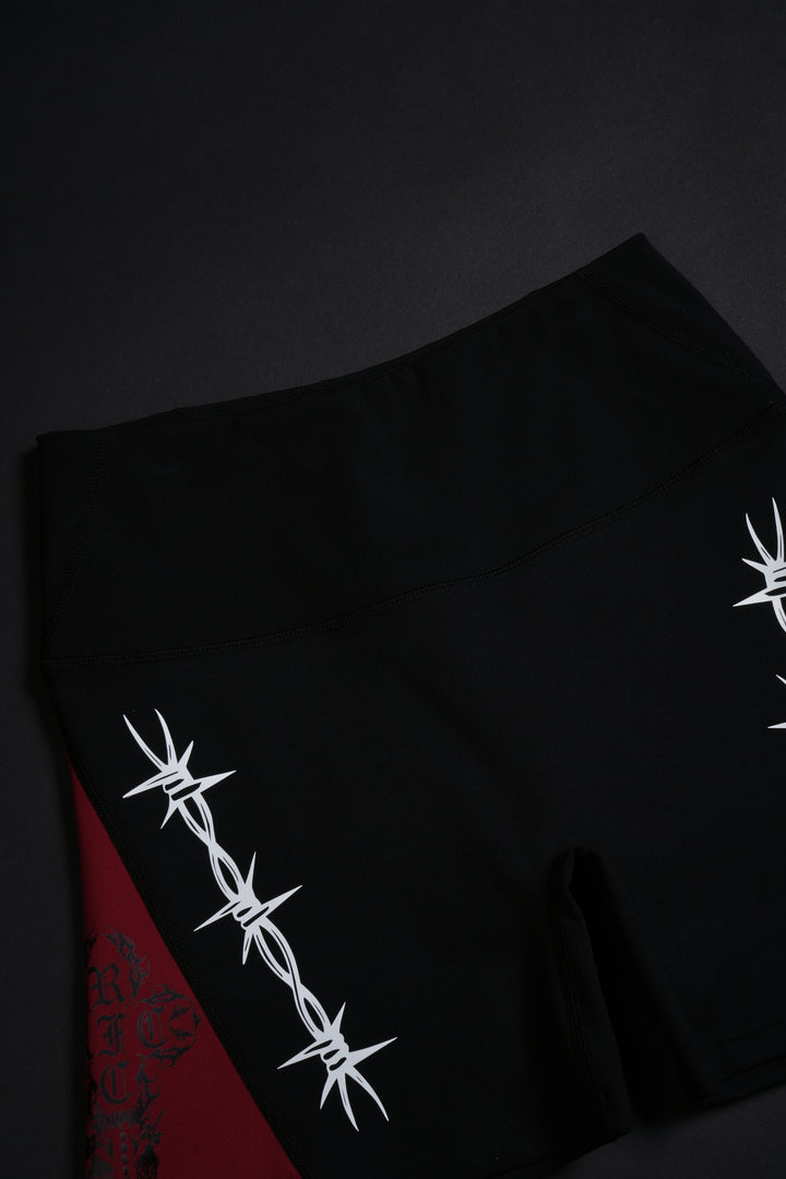 No Mercy Nahstia Energy Shorts in Black/Red