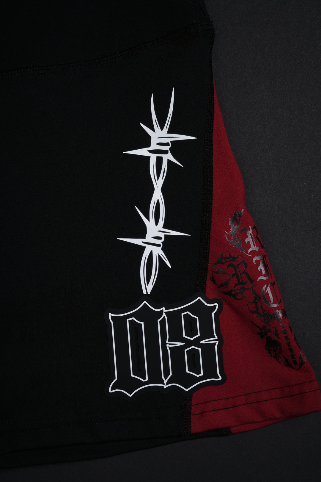No Mercy Nahstia Energy Shorts in Black/Red