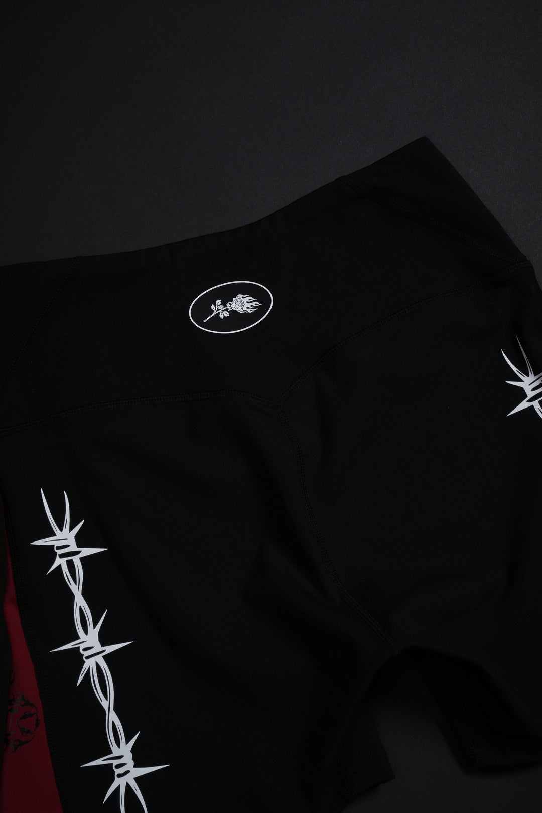 No Mercy Nahstia Energy Shorts in Black/Red