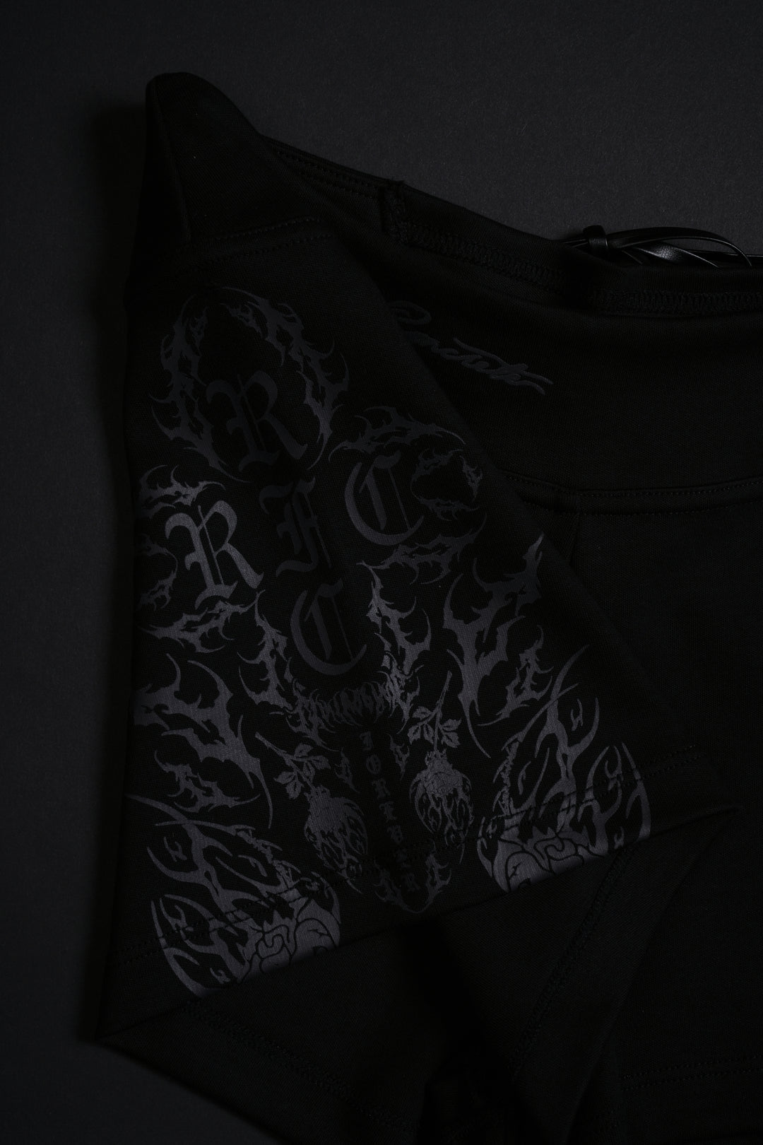 Rose Amore Laced Up Rose Shorts in Black