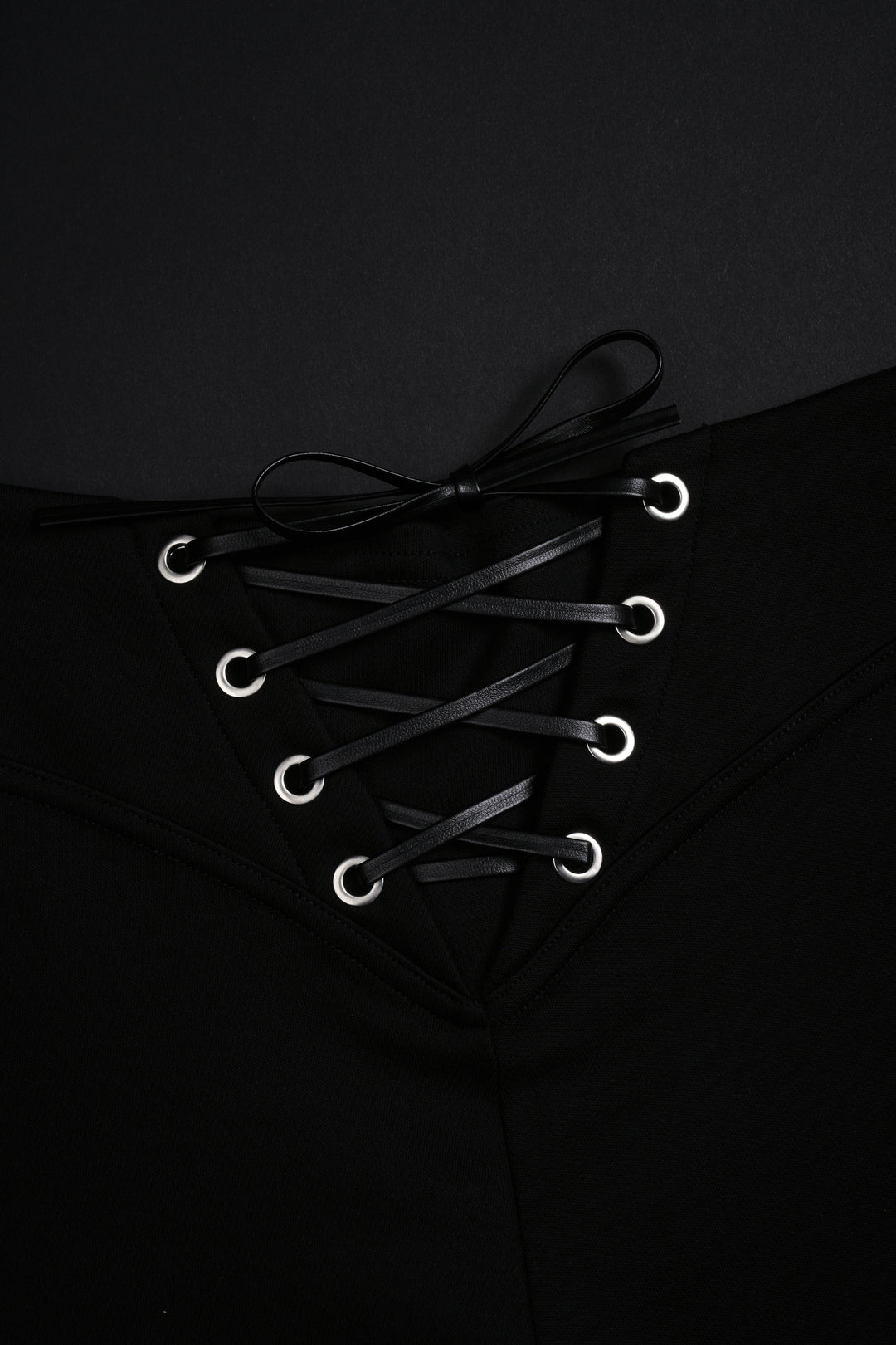 Rose Amore Laced Up Rose Shorts in Black